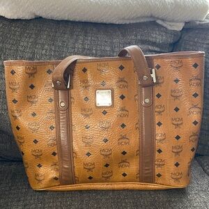 Authentic MCM Cognac Tote Bag